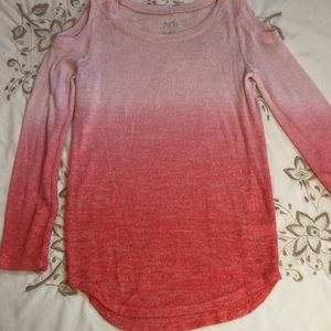 Justice Long Sleeve Ombré Top